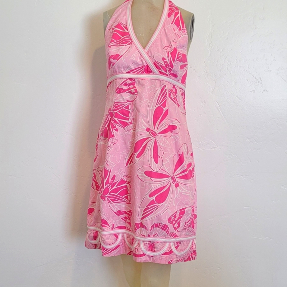 Lily Pulitzer pink halter dress size 10